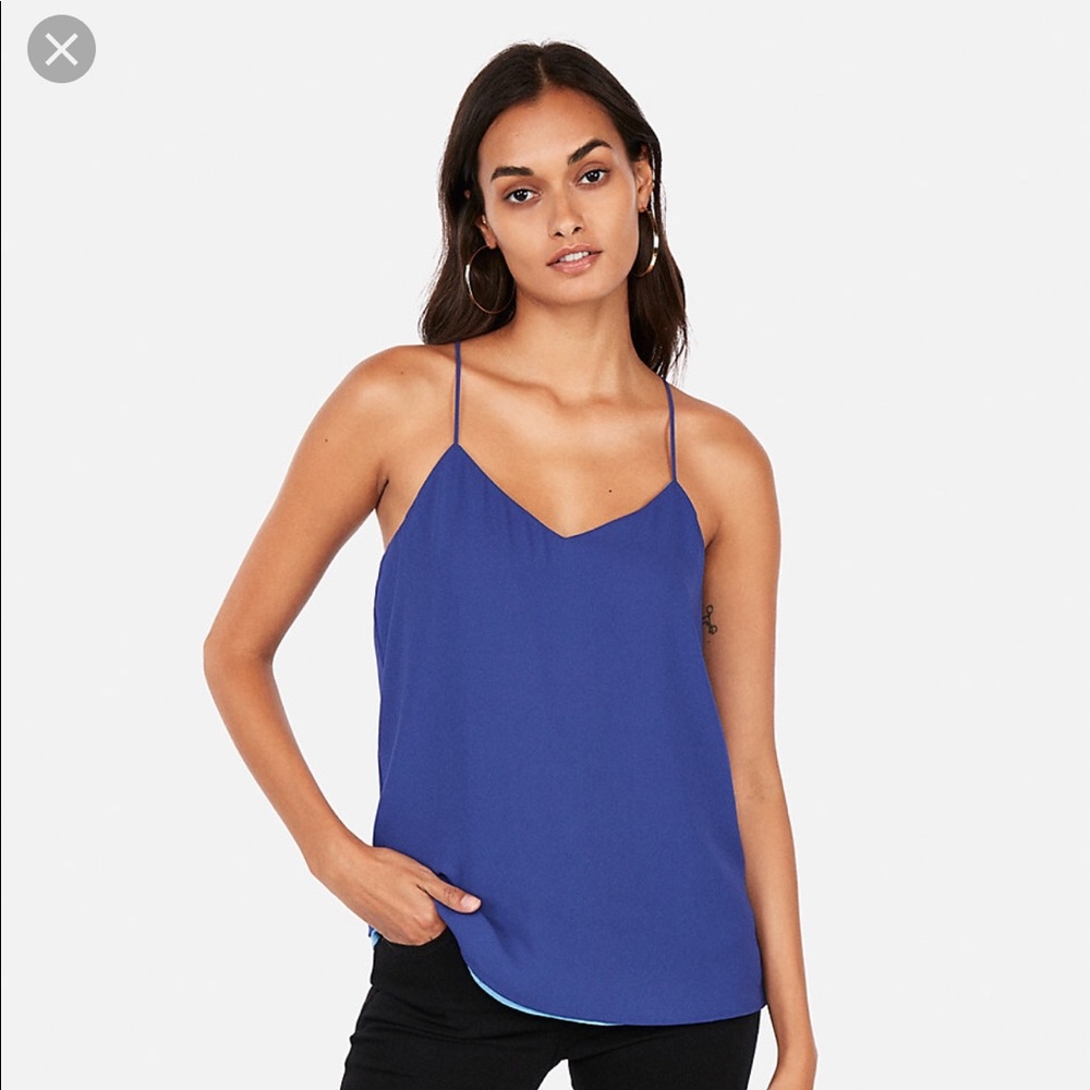 Express Barcelona reversible cami blue/green small